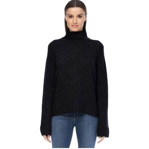 360 Cashmere Margaret Black Turtleneck Sweater size Small